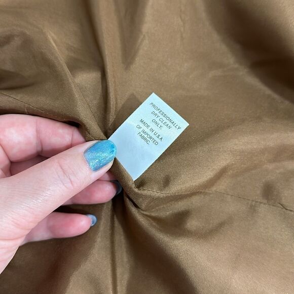 David Hayes Vintage Pure Silk Herringbone Print Open Front Jacket Size 6 - Picture 7 of 11